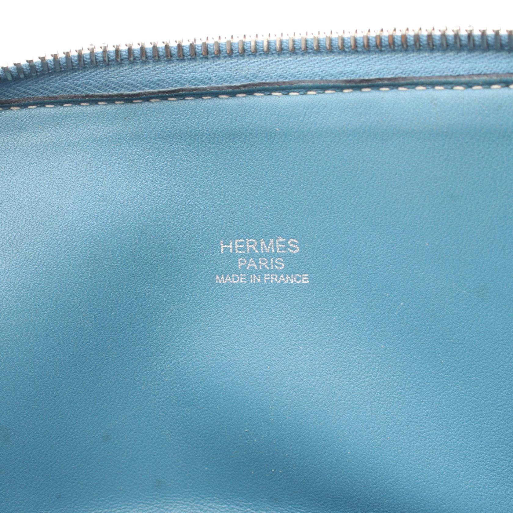 ボリード31 ブルージーン 2WAY ハンドバッグ トリヨンクレマンス ブルー シルバー金具 □L刻印 エルメス バッグ HERMES