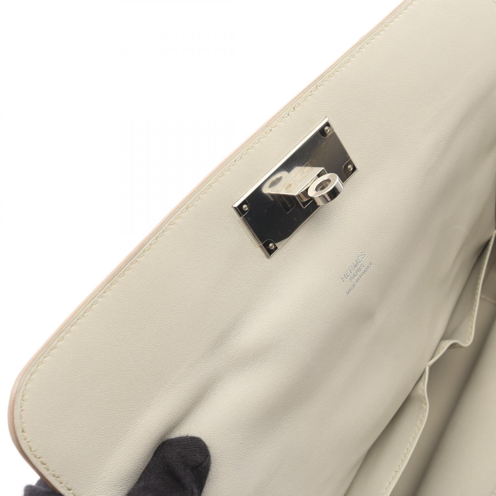 ツールボックス26 ベトン 2WAY ハンドバッグ エバーカラー ライトグレー シルバー金具 □R刻印 エルメス バッグ HERMES