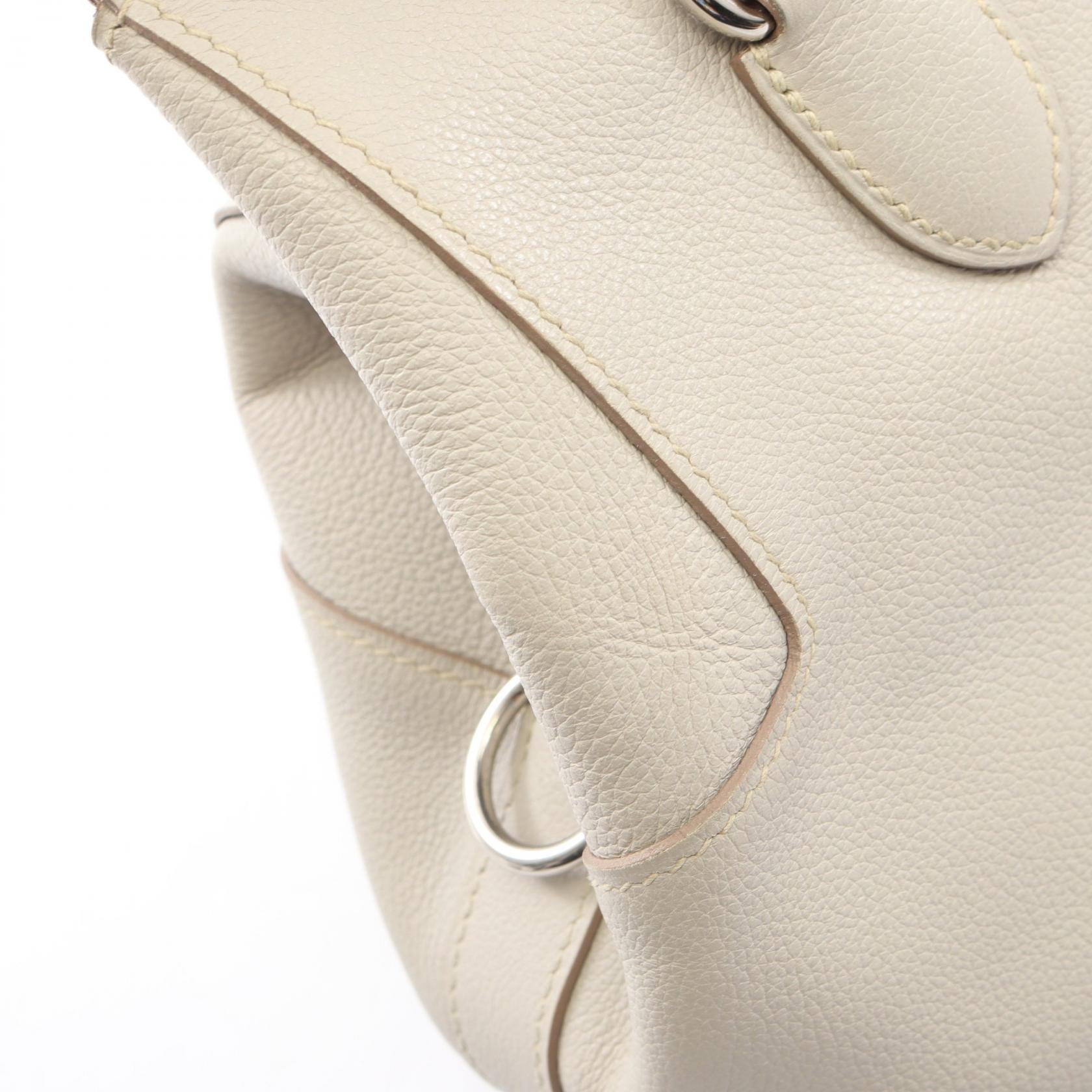ツールボックス26 ベトン 2WAY ハンドバッグ エバーカラー ライトグレー シルバー金具 □R刻印 エルメス バッグ HERMES