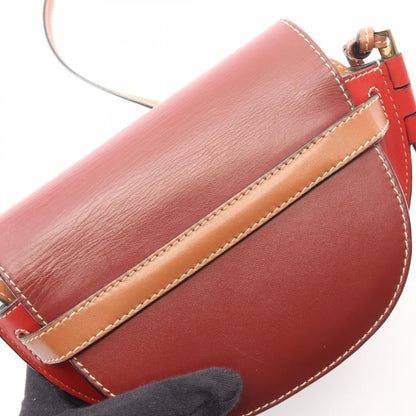 ゲートバッグ ミニ ショルダーバッグ レザー ボルドー レッド ブラウン ロエベ バッグ LOEWE