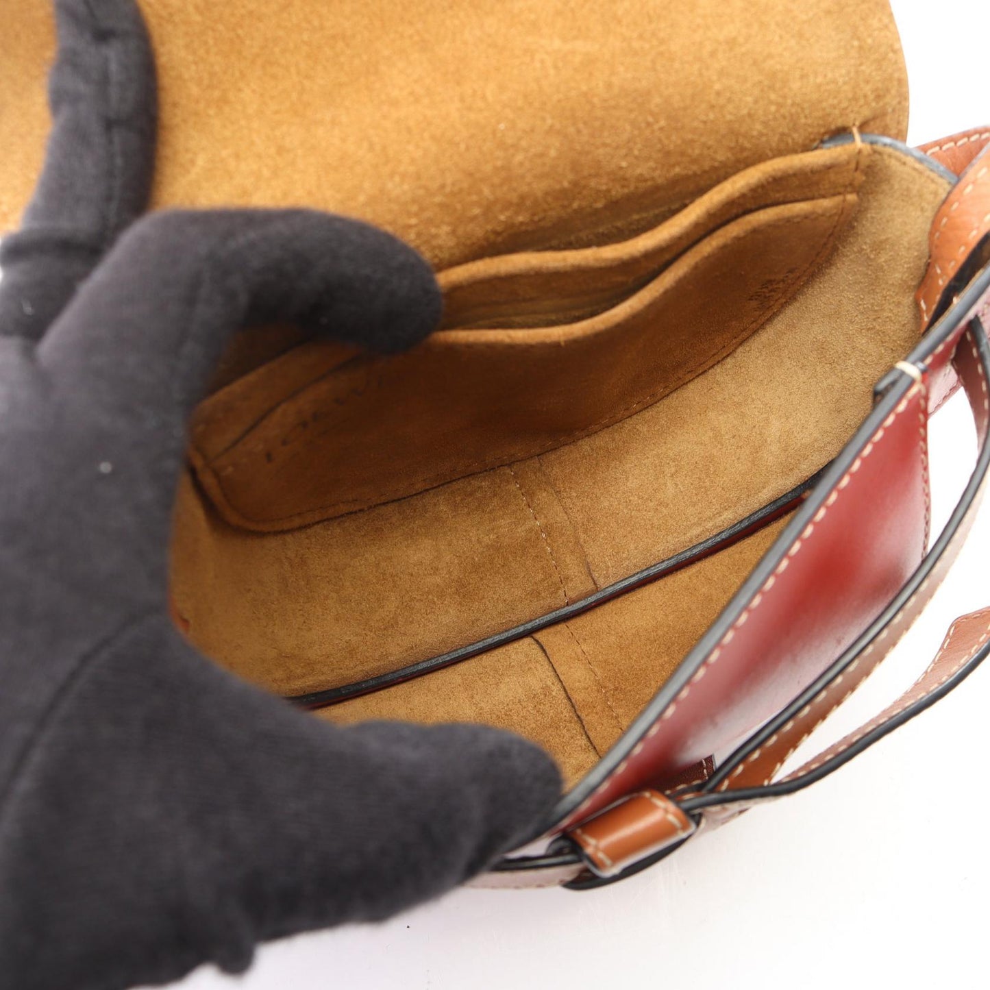 ゲートバッグ ミニ ショルダーバッグ レザー ボルドー レッド ブラウン ロエベ バッグ LOEWE