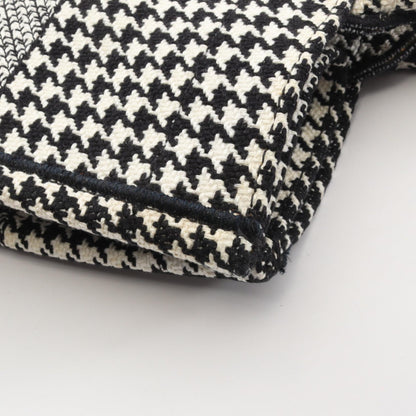 BOOK TOTE ブックトート ミディアム 千鳥格子 ハンドバッグ トートバッグ キャンバス ホワイト ブラック クリスチャンディオール バッグ Christian Dior