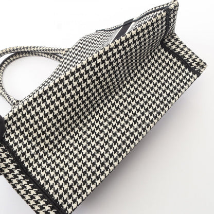 BOOK TOTE ブックトート ミディアム 千鳥格子 ハンドバッグ トートバッグ キャンバス ホワイト ブラック クリスチャンディオール バッグ Christian Dior