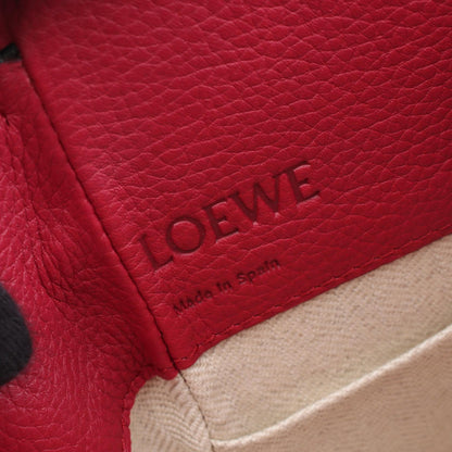ハンモック ドローストリングバッグ ミニ 2WAY ハンドバッグ レザー ピンクレッド ロエベ バッグ LOEWE