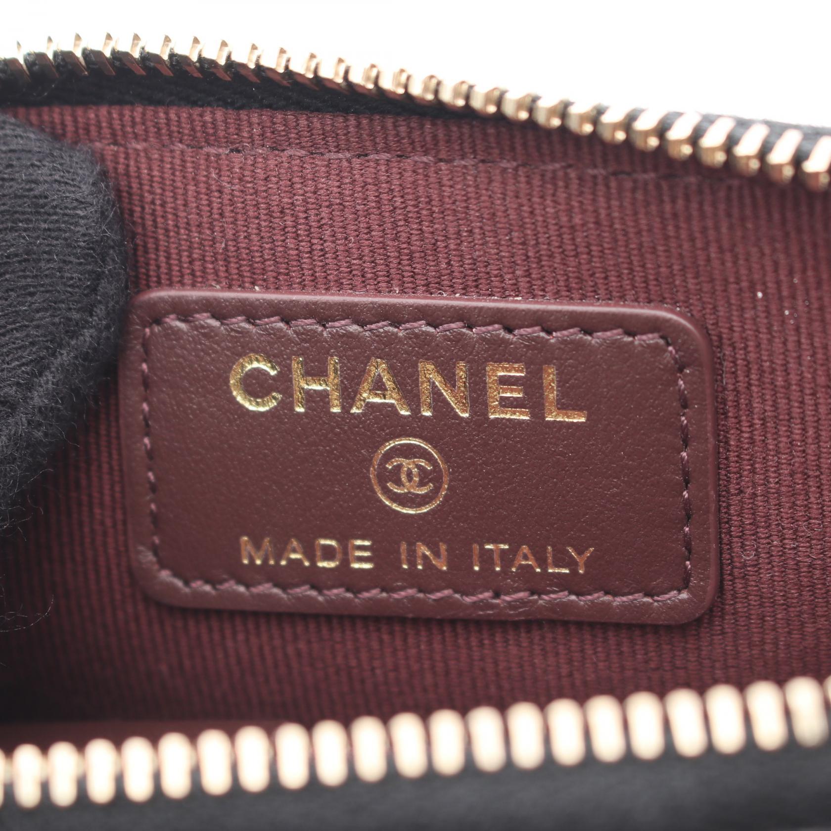 マトラッセ カードケース コインケース キャビアスキン ブラック ゴールド金具 シャネル 財布・小物 CHANEL
