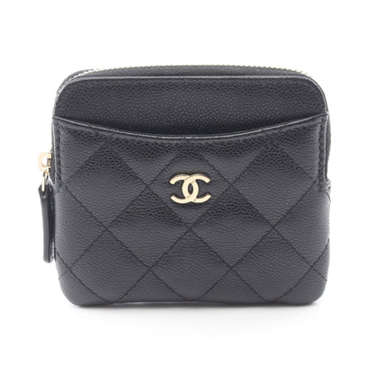 マトラッセ カードケース コインケース キャビアスキン ブラック ゴールド金具 シャネル 財布・小物 CHANEL
