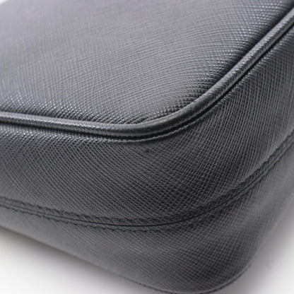 SAFFIANO TRAVEL ショルダーバッグ サフィアーノレザー ブラック プラダ バッグ PRADA