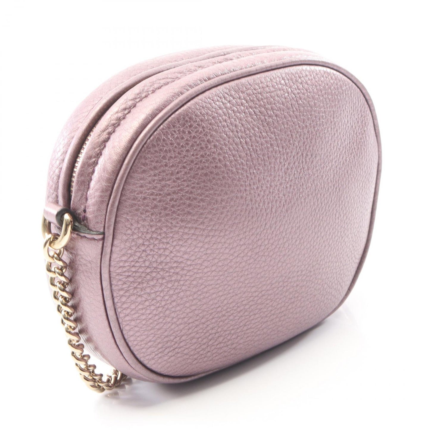 ソーホー タッセル メタリック チェーンショルダーバッグ レザー パープル グッチ バッグ GUCCI