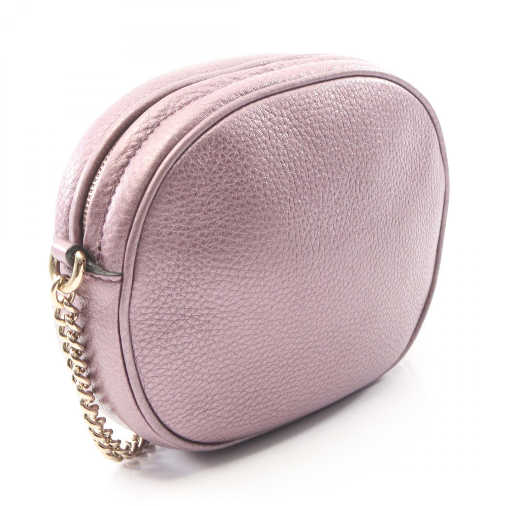 ソーホー タッセル メタリック チェーンショルダーバッグ レザー パープル グッチ バッグ GUCCI