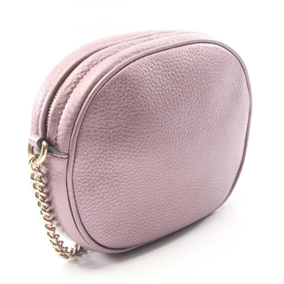 ソーホー タッセル メタリック チェーンショルダーバッグ レザー パープル グッチ バッグ GUCCI