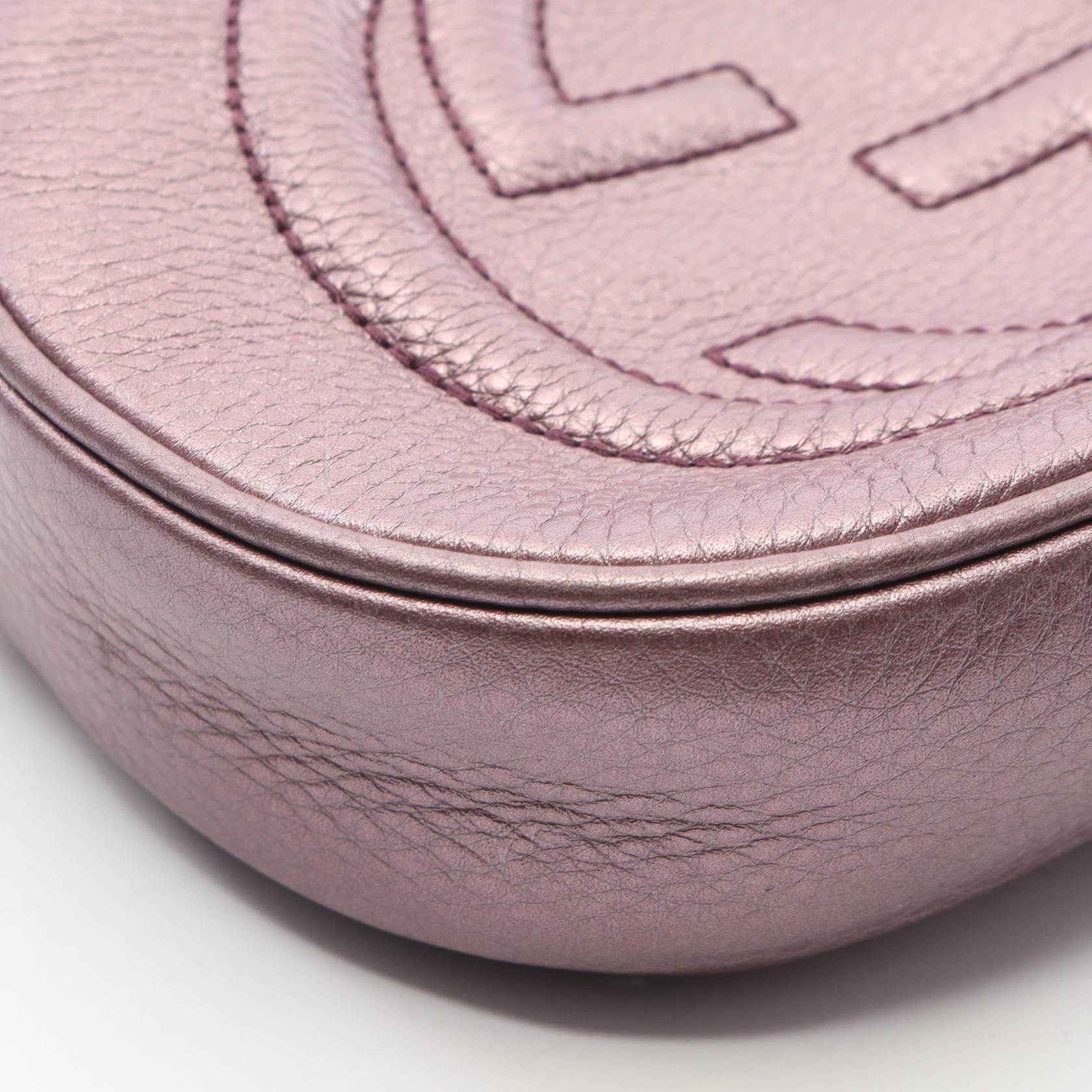 ソーホー タッセル メタリック チェーンショルダーバッグ レザー パープル グッチ バッグ GUCCI