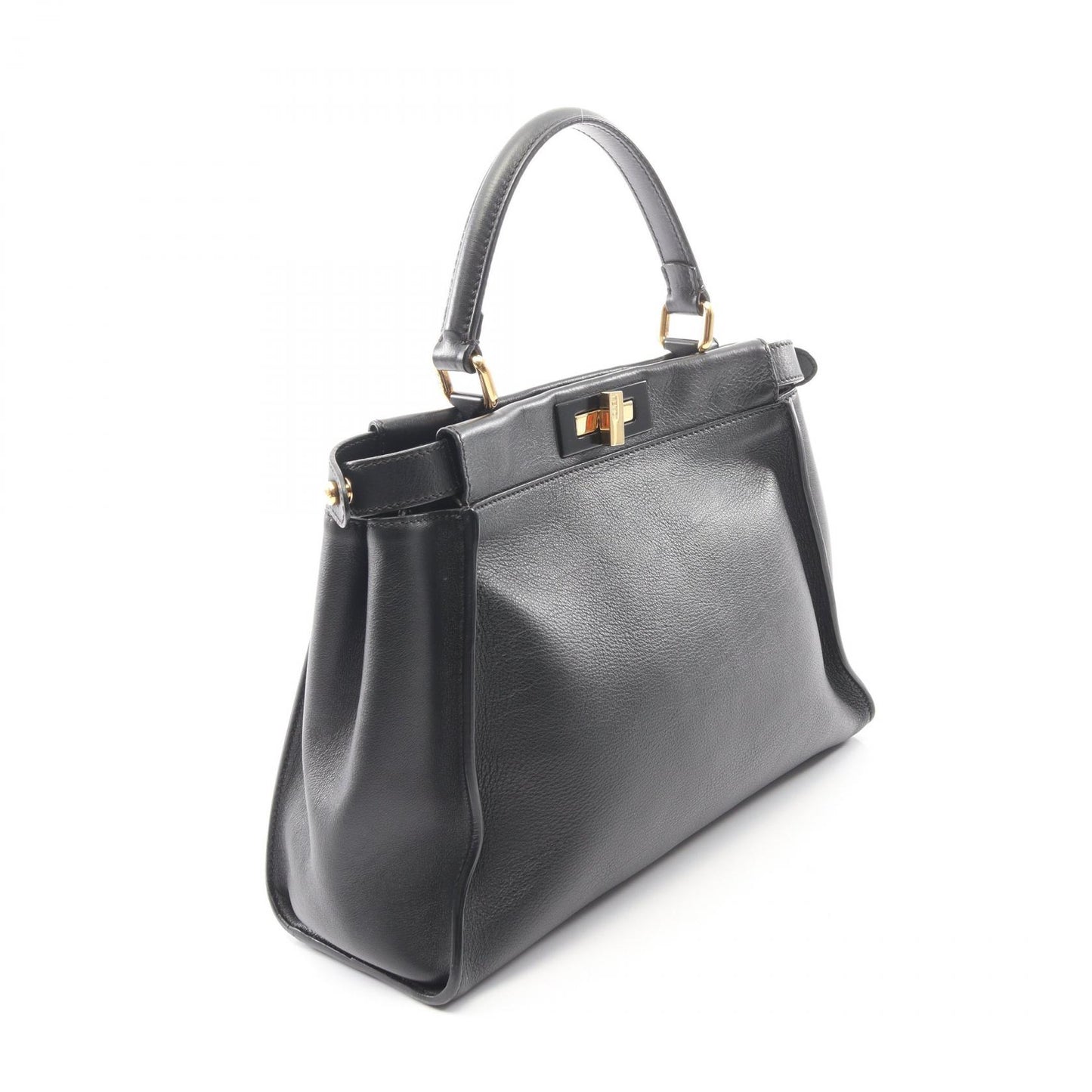 ピーカブー レギュラー 2WAY ハンドバッグ レザー ブラック フェンディ バッグ FENDI