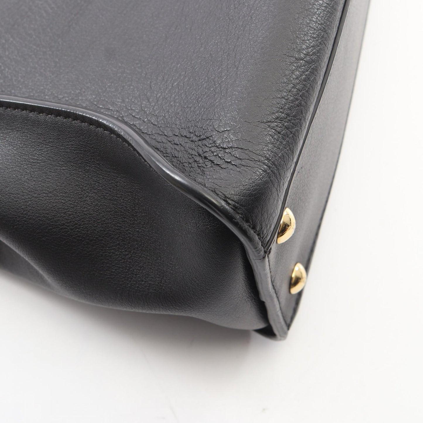 ピーカブー レギュラー 2WAY ハンドバッグ レザー ブラック フェンディ バッグ FENDI