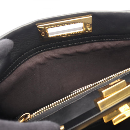 ピーカブー レギュラー 2WAY ハンドバッグ レザー ブラック フェンディ バッグ FENDI