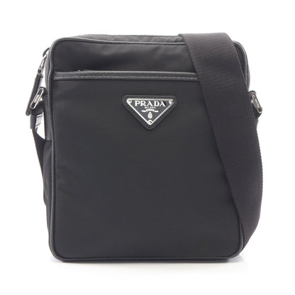 Re-Nylon ショルダーバッグ ナイロン サフィアーノレザー ブラック プラダ バッグ PRADA