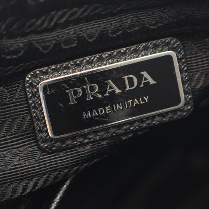 Re-Nylon ショルダーバッグ ナイロン サフィアーノレザー ブラック プラダ バッグ PRADA