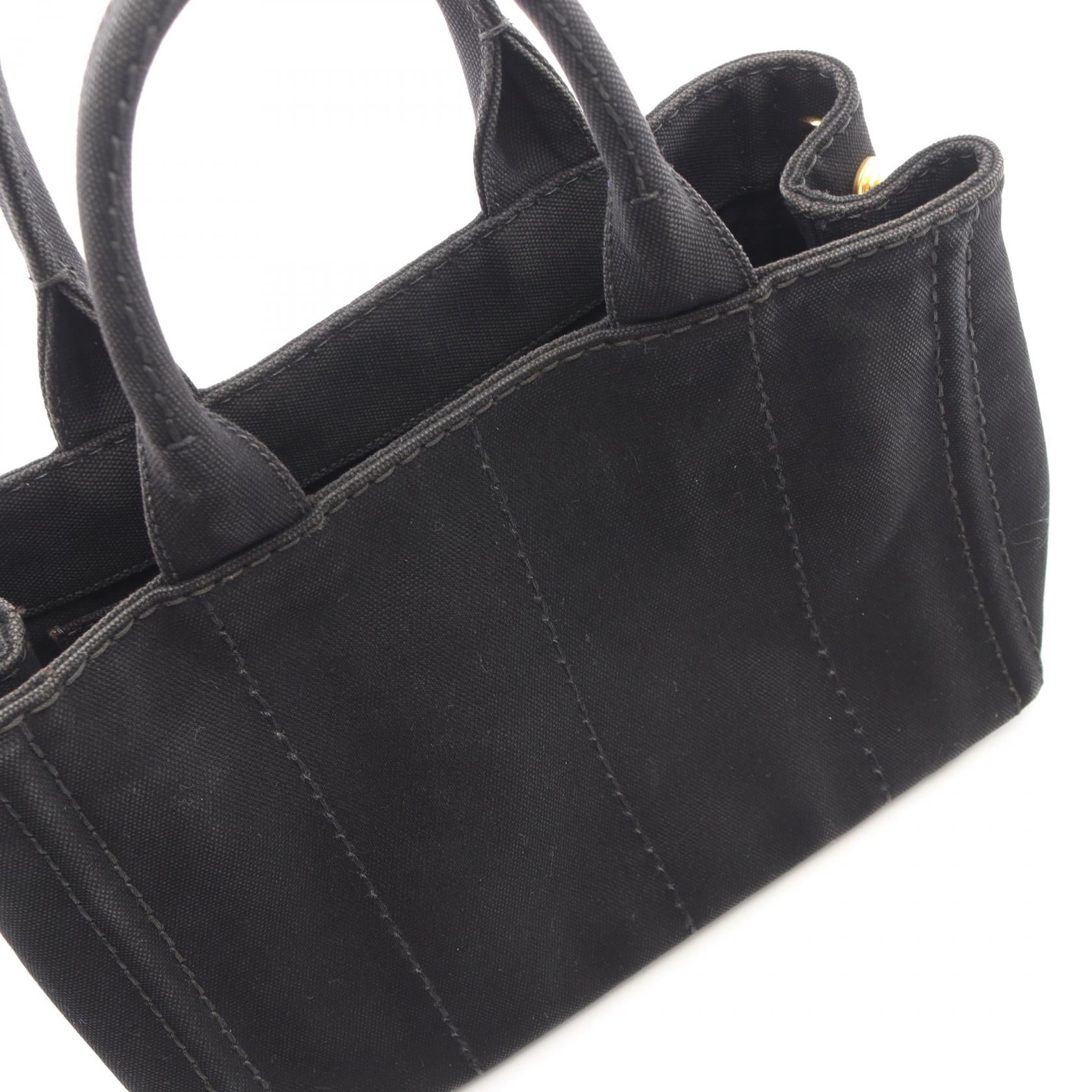 CANAPA カナパ 2WAY ハンドバッグ トートバッグ キャンバス ブラック プラダ バッグ PRADA