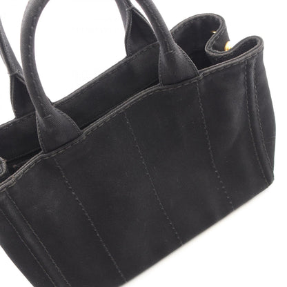 CANAPA カナパ 2WAY ハンドバッグ トートバッグ キャンバス ブラック プラダ バッグ PRADA