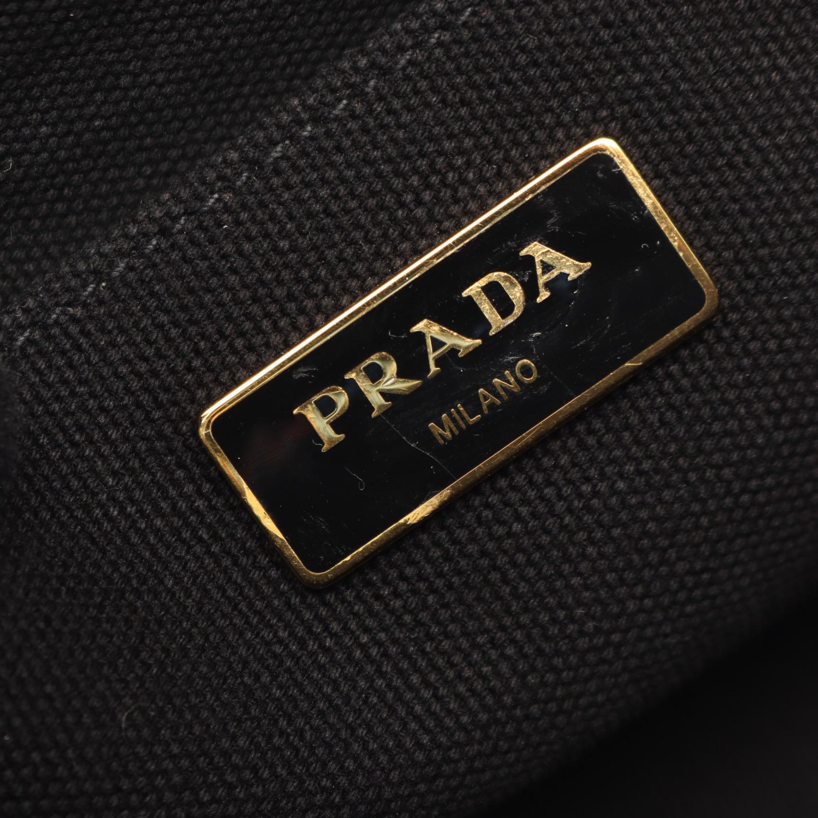 CANAPA カナパ 2WAY ハンドバッグ トートバッグ キャンバス ブラック プラダ バッグ PRADA