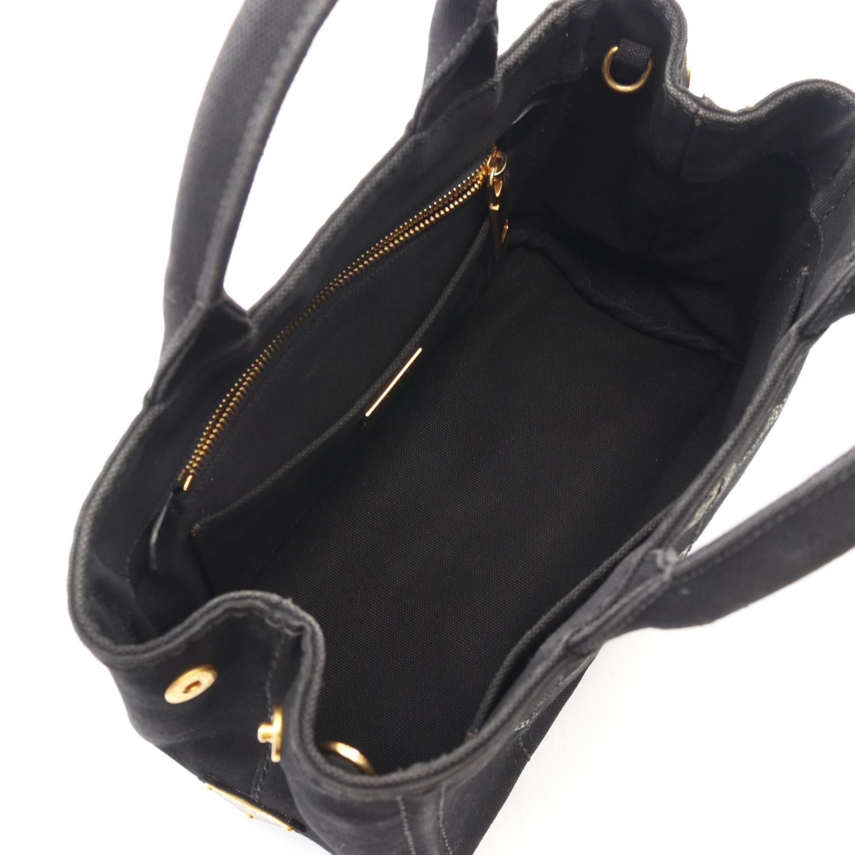 CANAPA カナパ 2WAY ハンドバッグ トートバッグ キャンバス ブラック プラダ バッグ PRADA