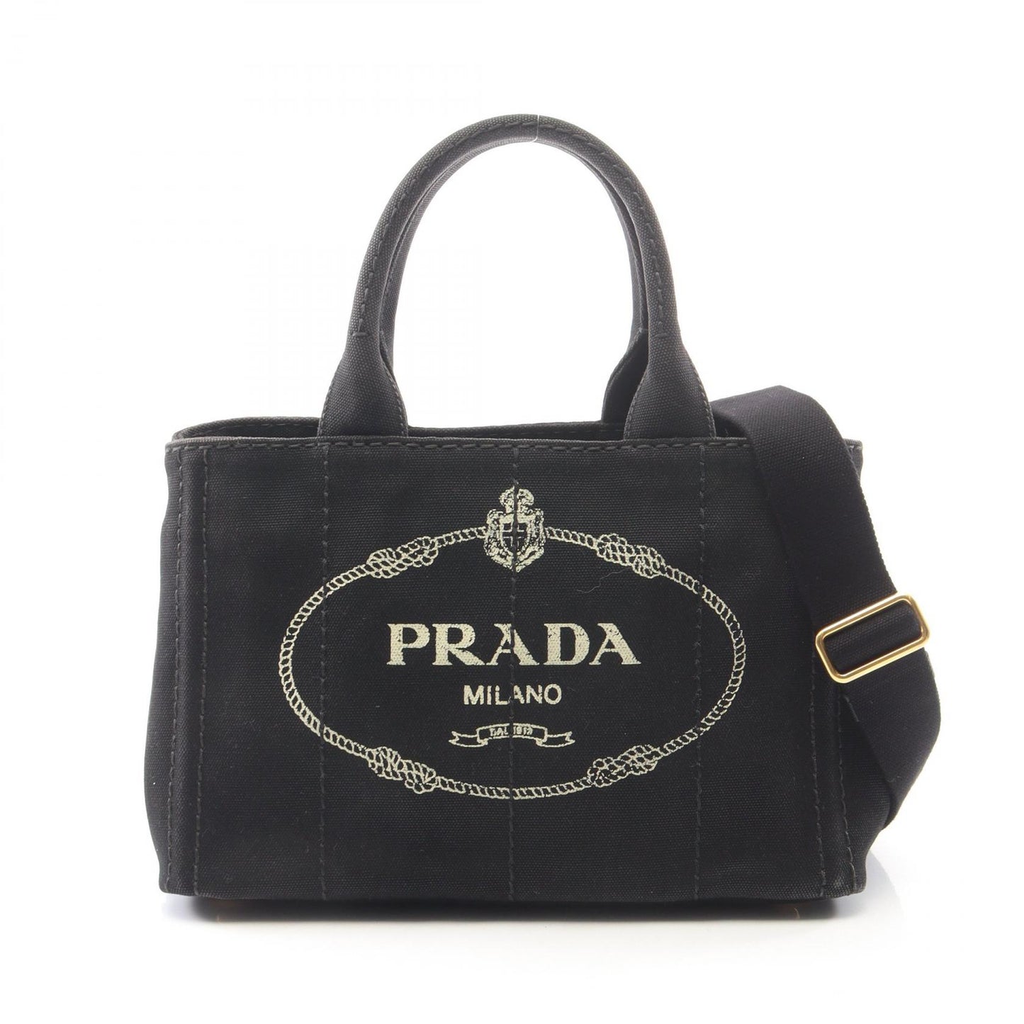 CANAPA カナパ 2WAY ハンドバッグ トートバッグ キャンバス ブラック プラダ バッグ PRADA