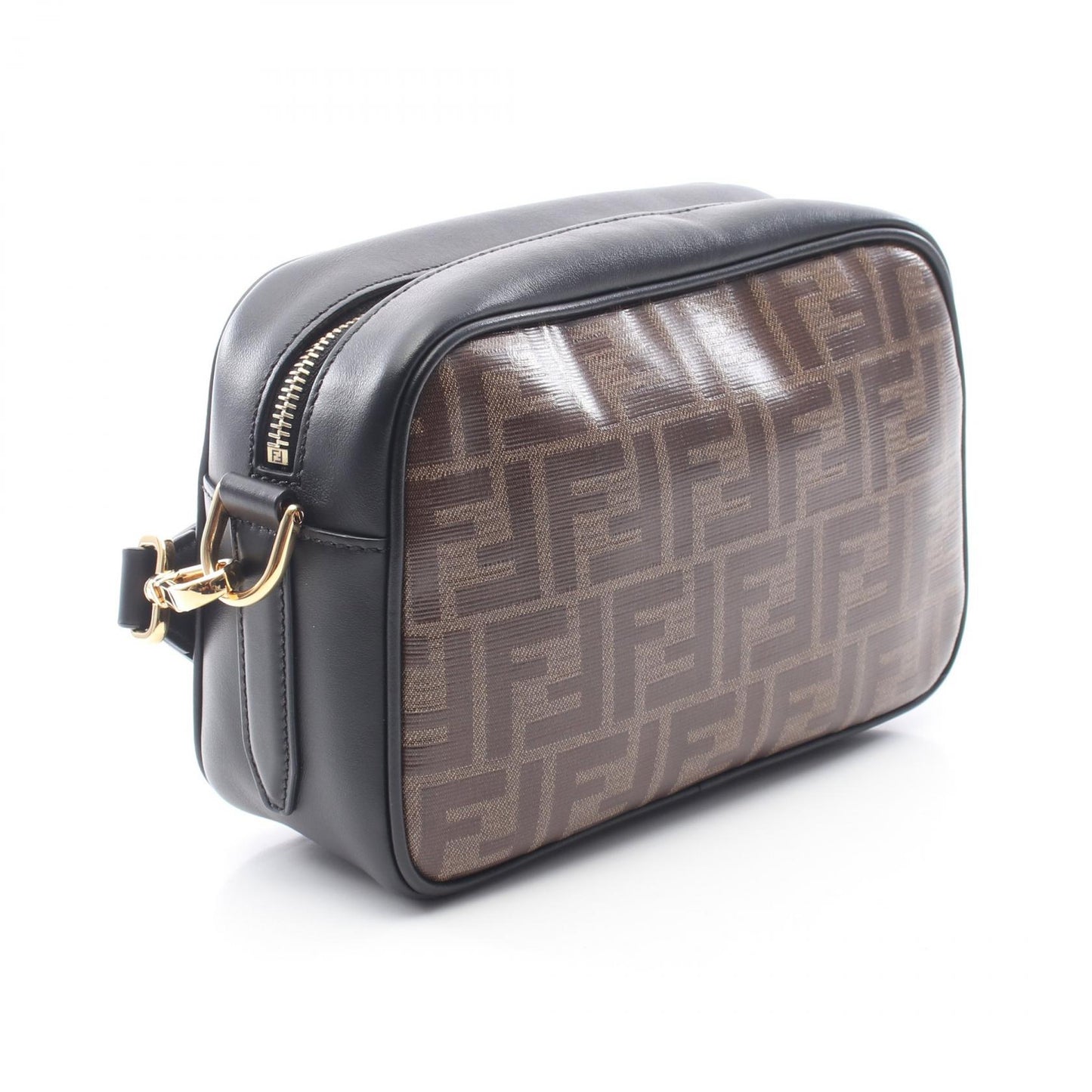 CAM キャム ズッカ ショルダーバッグ コーティングキャンバス レザー ブラウン ブラック フェンディ バッグ FENDI