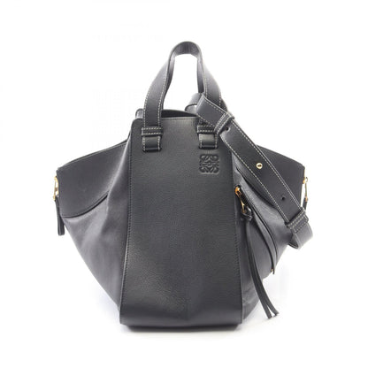 ハンモック ミディアム 2WAY ハンドバッグ レザー ダークネイビー ロエベ バッグ LOEWE
