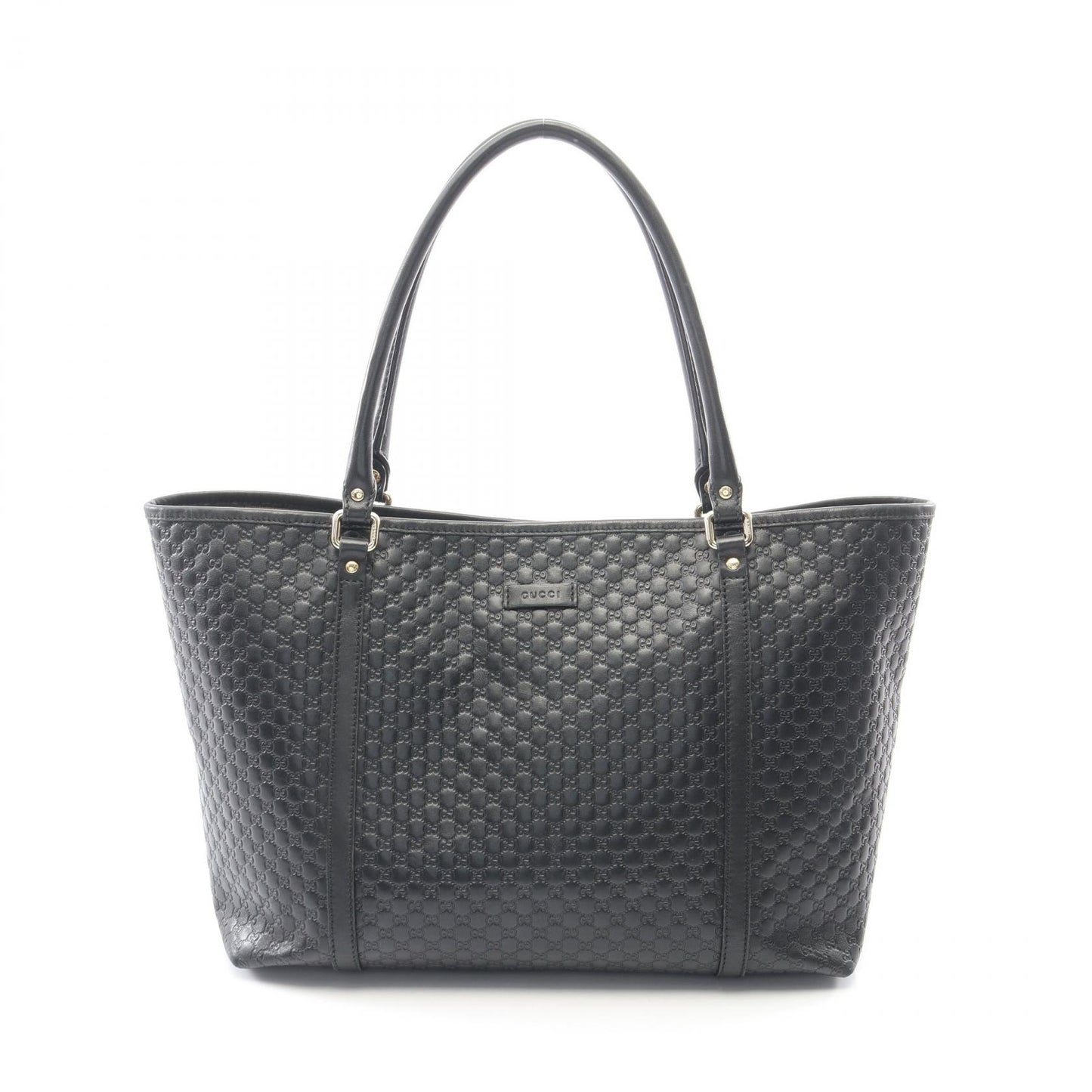 マイクログッチシマ ショルダーバッグ トートバッグ レザー ブラック グッチ バッグ GUCCI