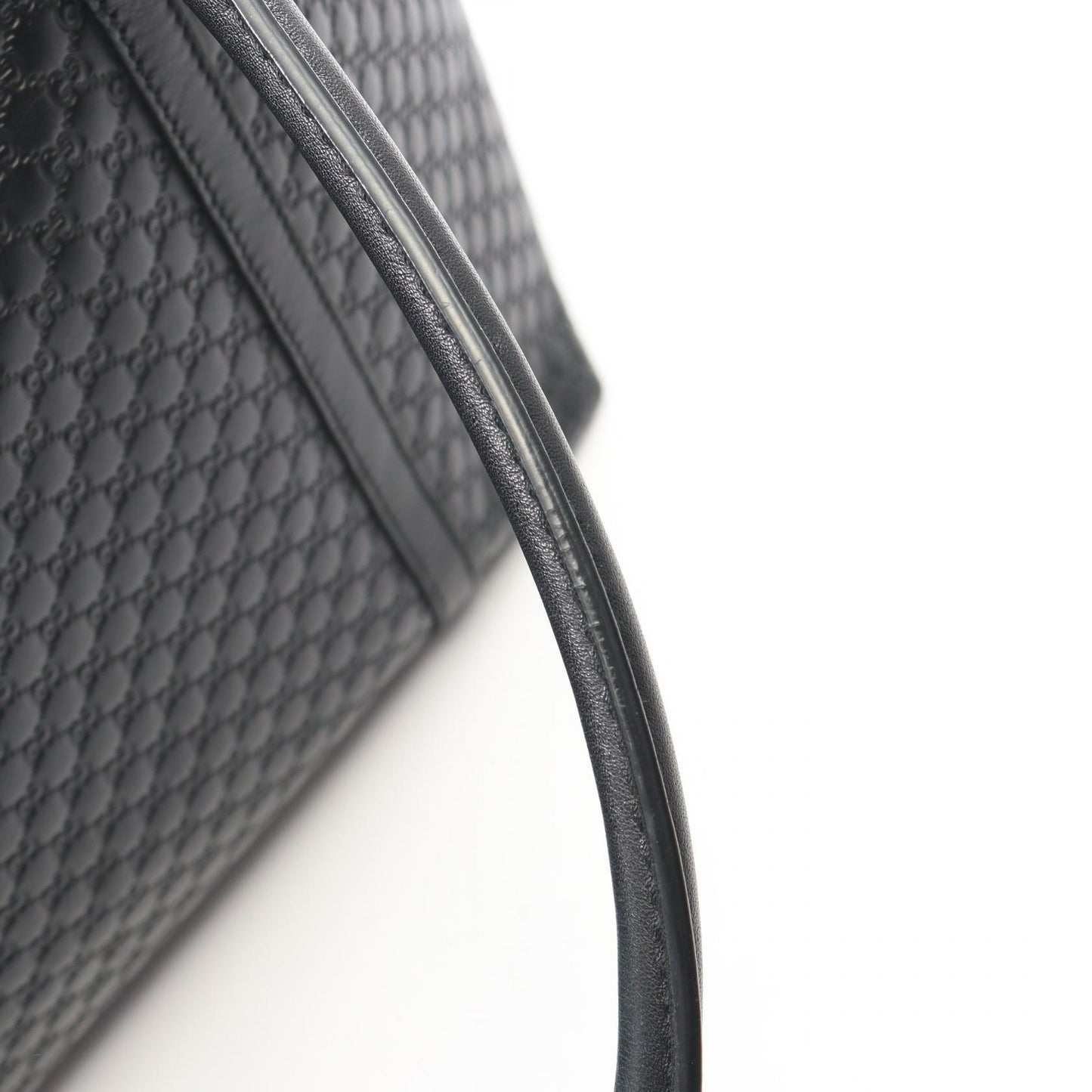 マイクログッチシマ ショルダーバッグ トートバッグ レザー ブラック グッチ バッグ GUCCI