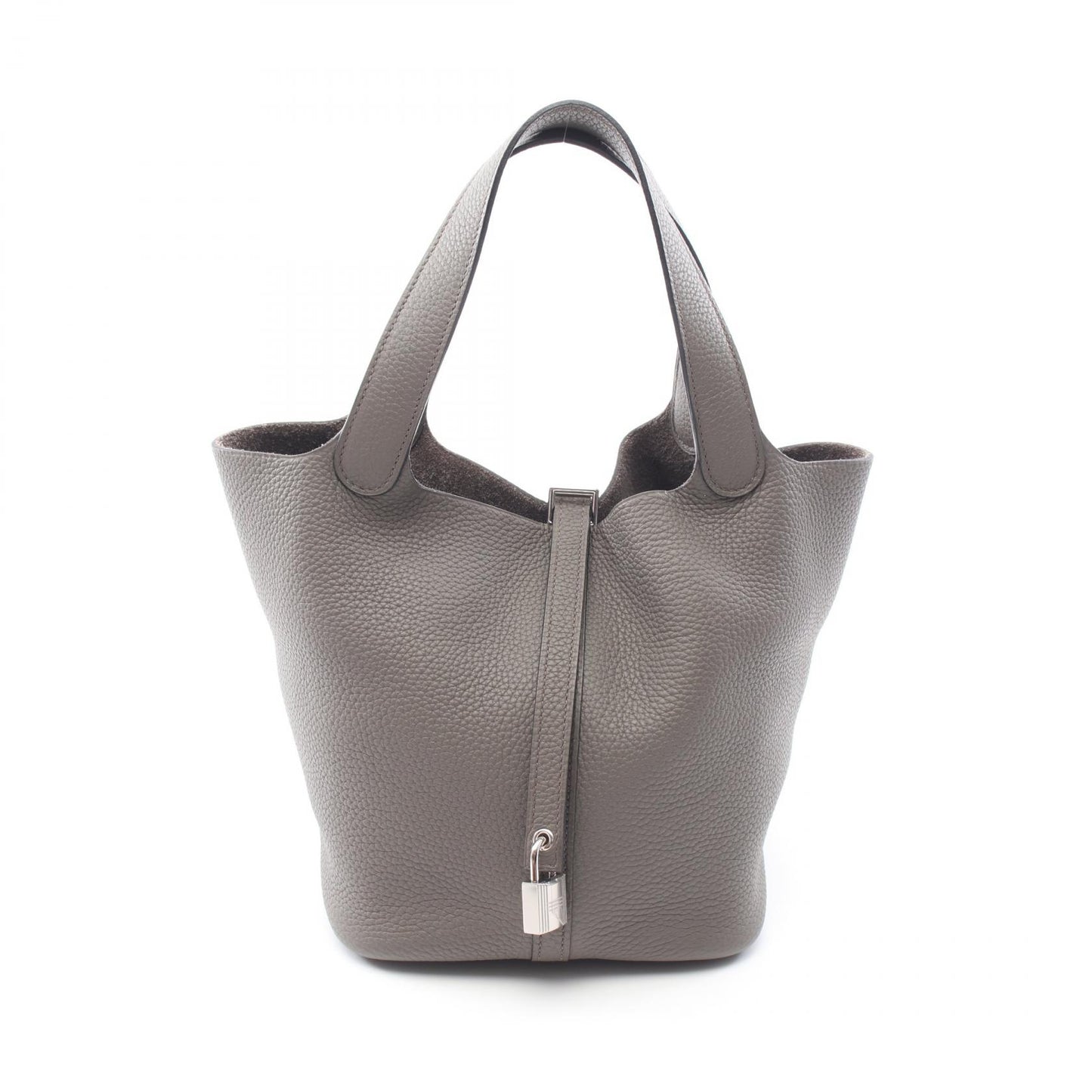 ピコタンロックMM エタン ハンドバッグ トリヨンクレマンス グレー シルバー金具 C刻印 エルメス バッグ HERMES