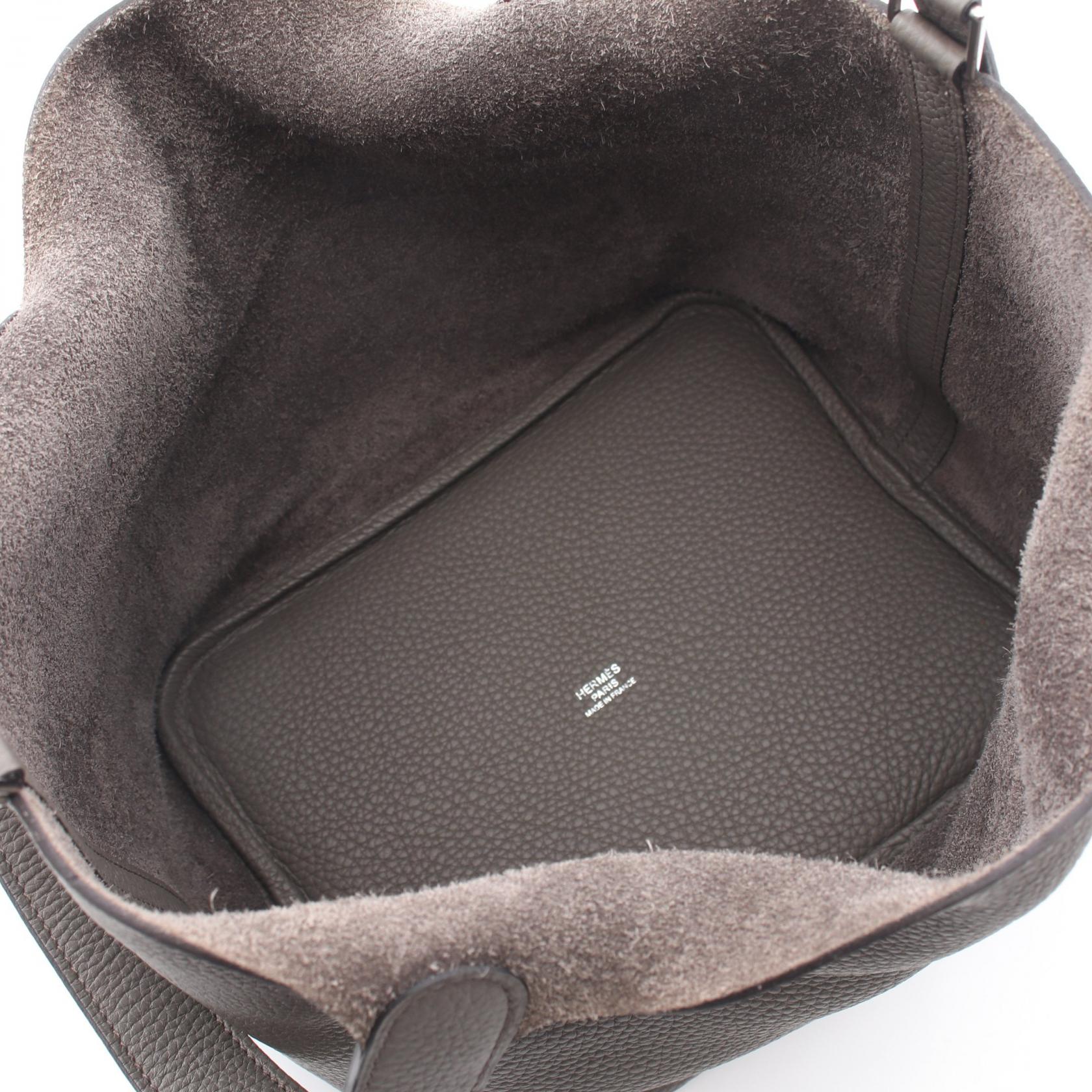 ピコタンロックMM エタン ハンドバッグ トリヨンクレマンス グレー シルバー金具 C刻印 エルメス バッグ HERMES