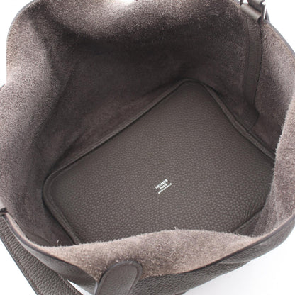 ピコタンロックMM エタン ハンドバッグ トリヨンクレマンス グレー シルバー金具 C刻印 エルメス バッグ HERMES