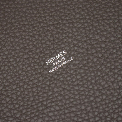 ピコタンロックMM エタン ハンドバッグ トリヨンクレマンス グレー シルバー金具 C刻印 エルメス バッグ HERMES