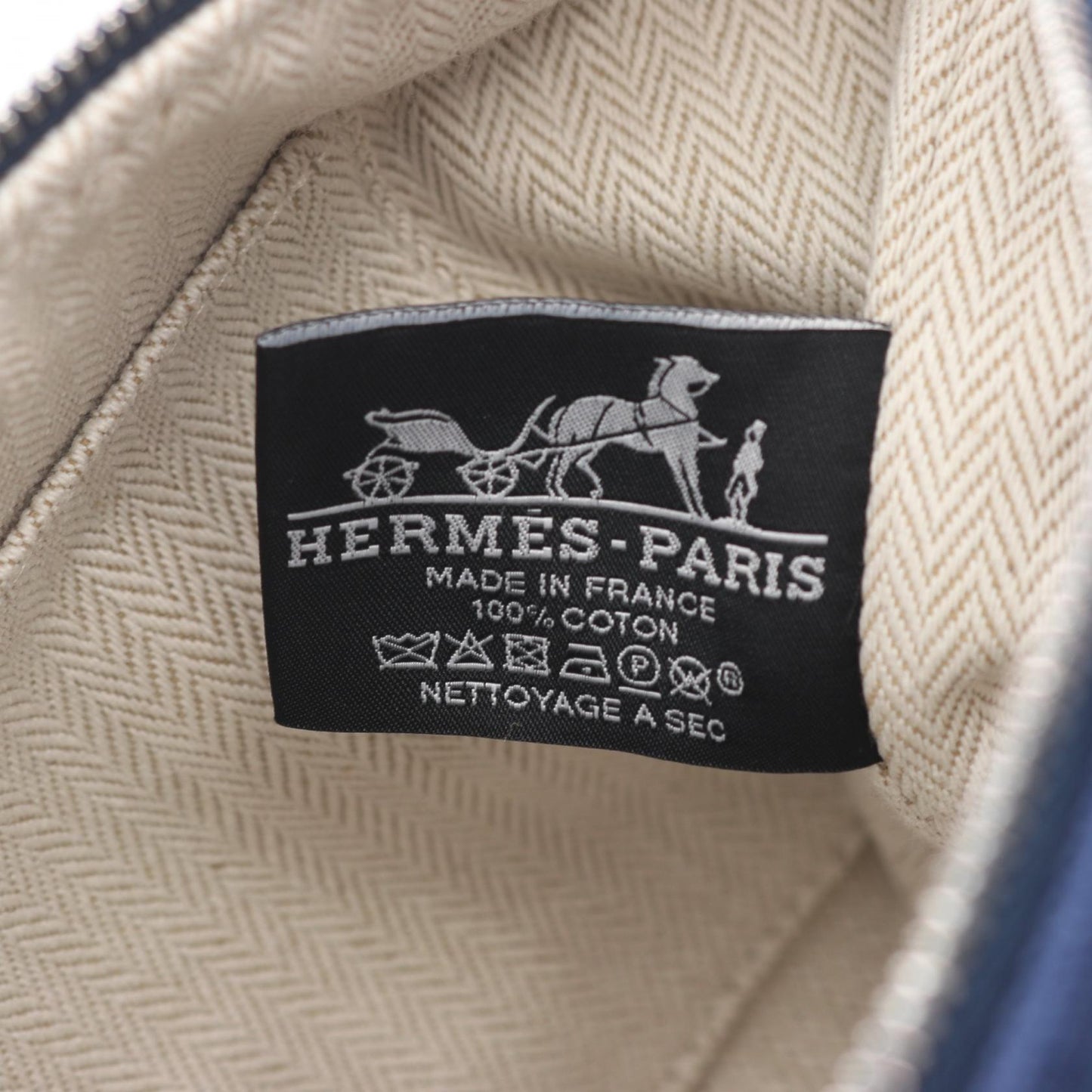 ブリッドアブラックPM ブルーマリン ハンドバッグ キャンバス ネイビー グリーン シルバー金具 エルメス バッグ HERMES