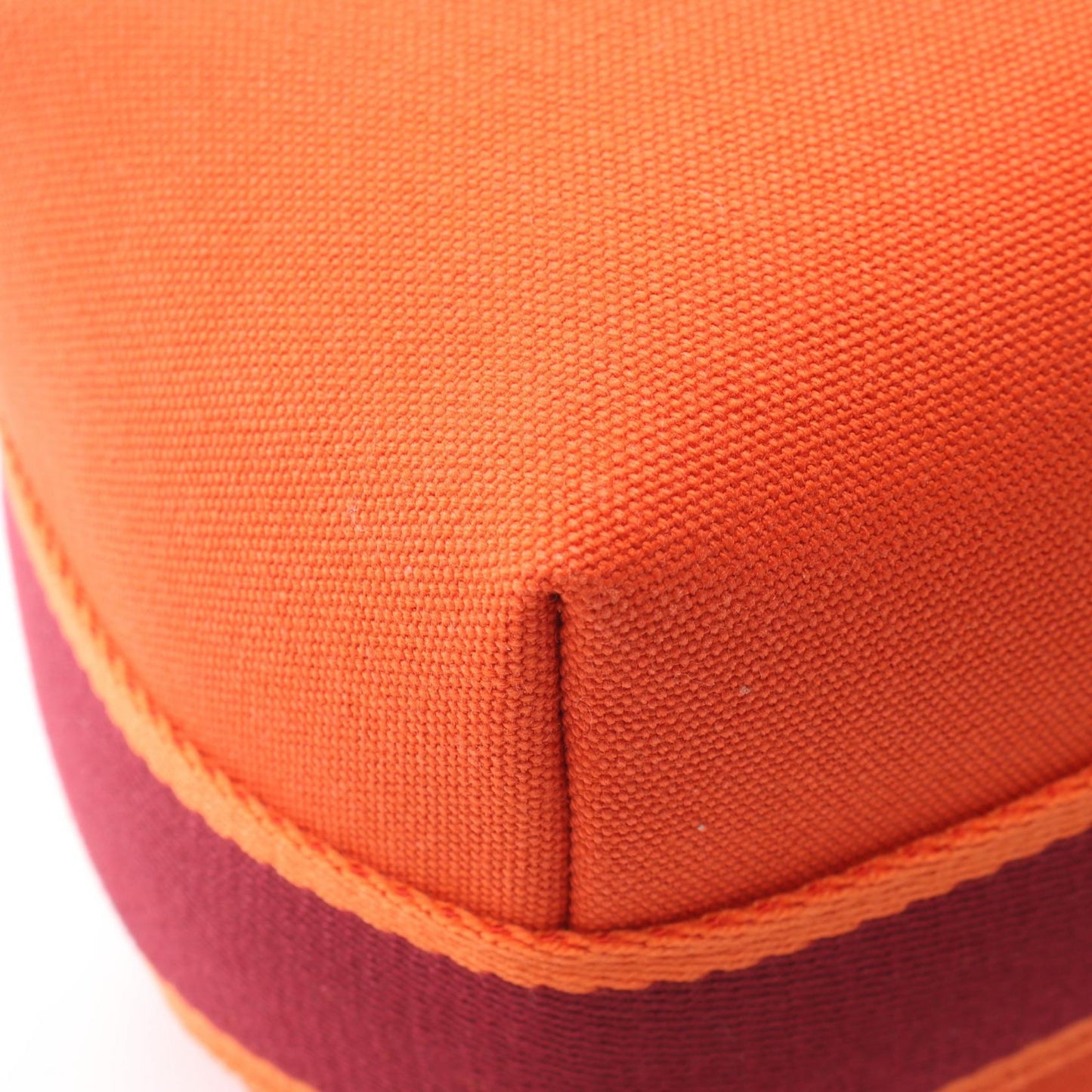 ブリッドアブラックPM オランジュ フー ハンドバッグ キャンバス オレンジ ボルドー シルバー金具 エルメス バッグ HERMES