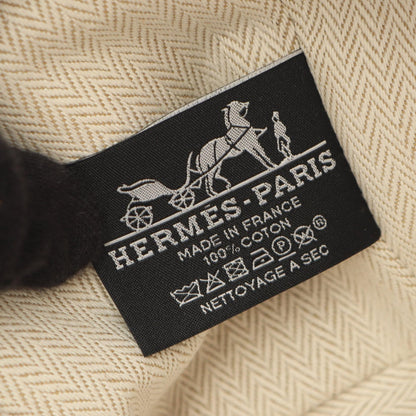 ブリッドアブラックPM ハンドバッグ キャンバス ベージュ グレーベージュ シルバー金具 エルメス バッグ HERMES