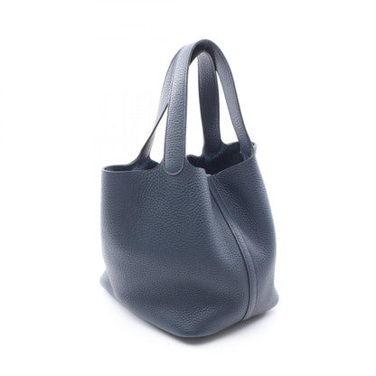 ピコタンロックMM ブルードプリュス ハンドバッグ トリヨンクレマンス ダークブルー シルバー金具 U刻印 エルメス バッグ HERMES