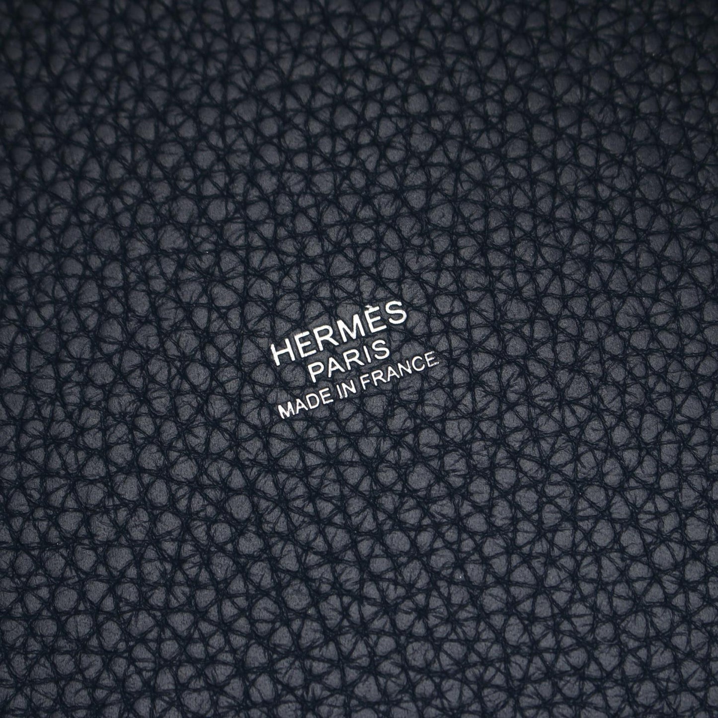 ピコタンロックMM ブルードプリュス ハンドバッグ トリヨンクレマンス ダークブルー シルバー金具 U刻印 エルメス バッグ HERMES