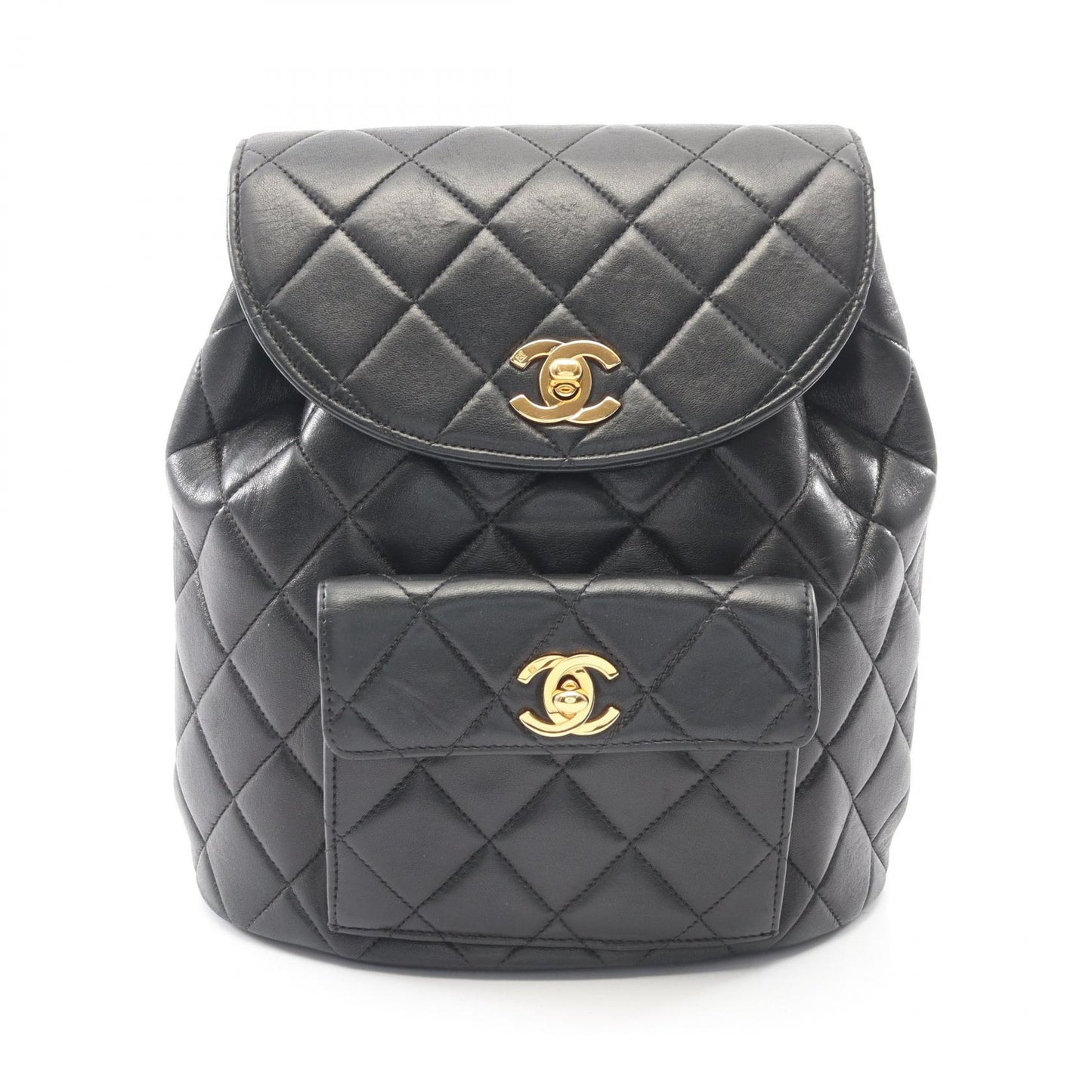 マトラッセ バックパック リュックサック ラムスキン ブラック ゴールド金具 シャネル バッグ CHANEL