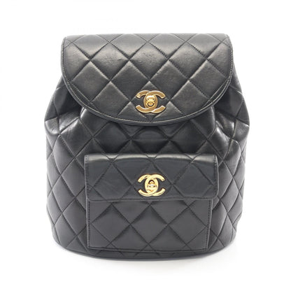 マトラッセ バックパック リュックサック ラムスキン ブラック ゴールド金具 シャネル バッグ CHANEL