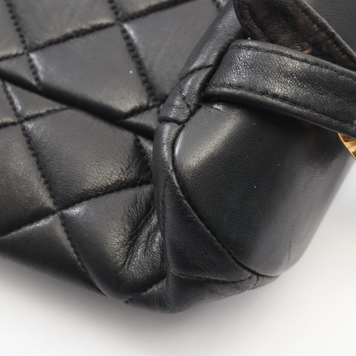マトラッセ バックパック リュックサック ラムスキン ブラック ゴールド金具 シャネル バッグ CHANEL