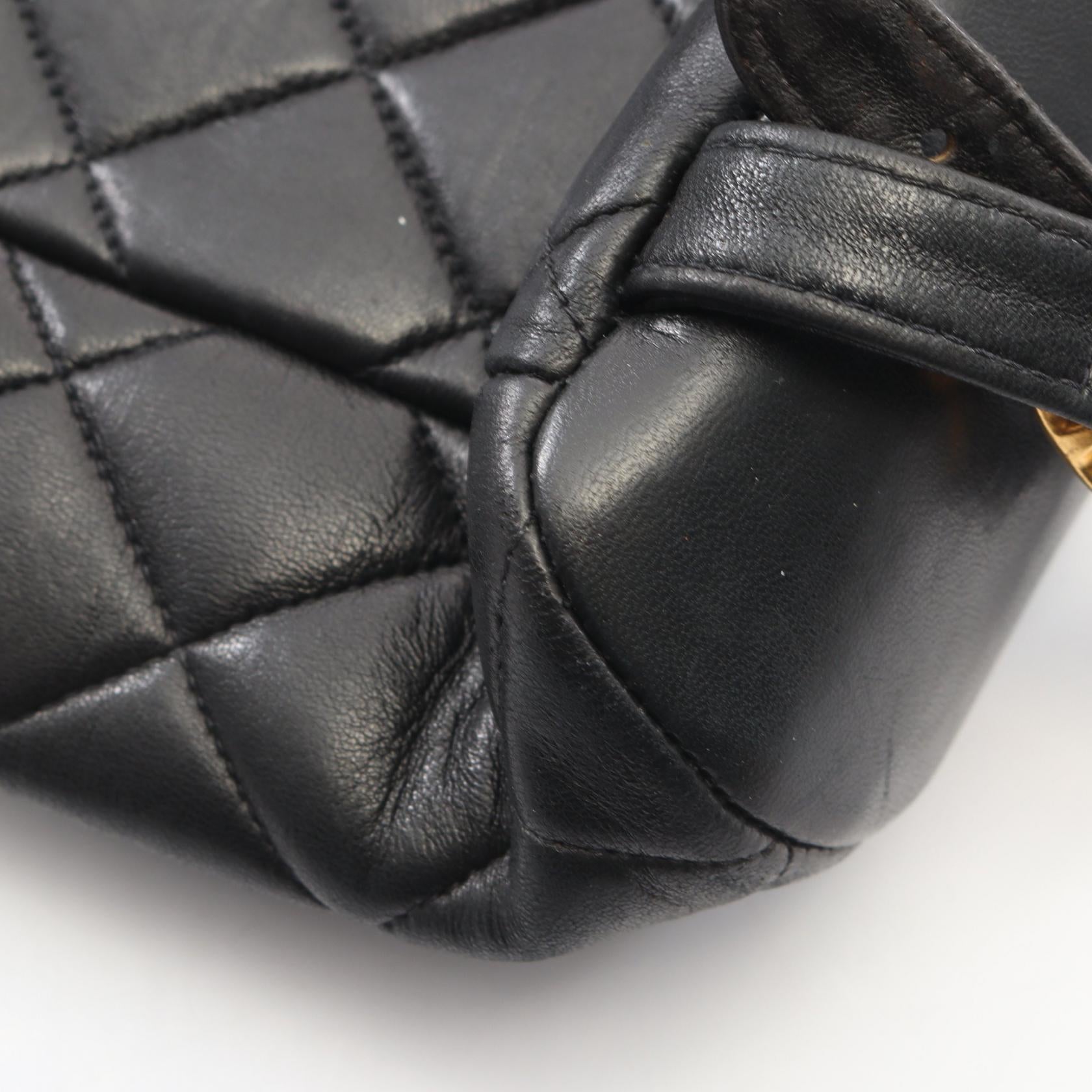 マトラッセ バックパック リュックサック ラムスキン ブラック ゴールド金具 シャネル バッグ CHANEL