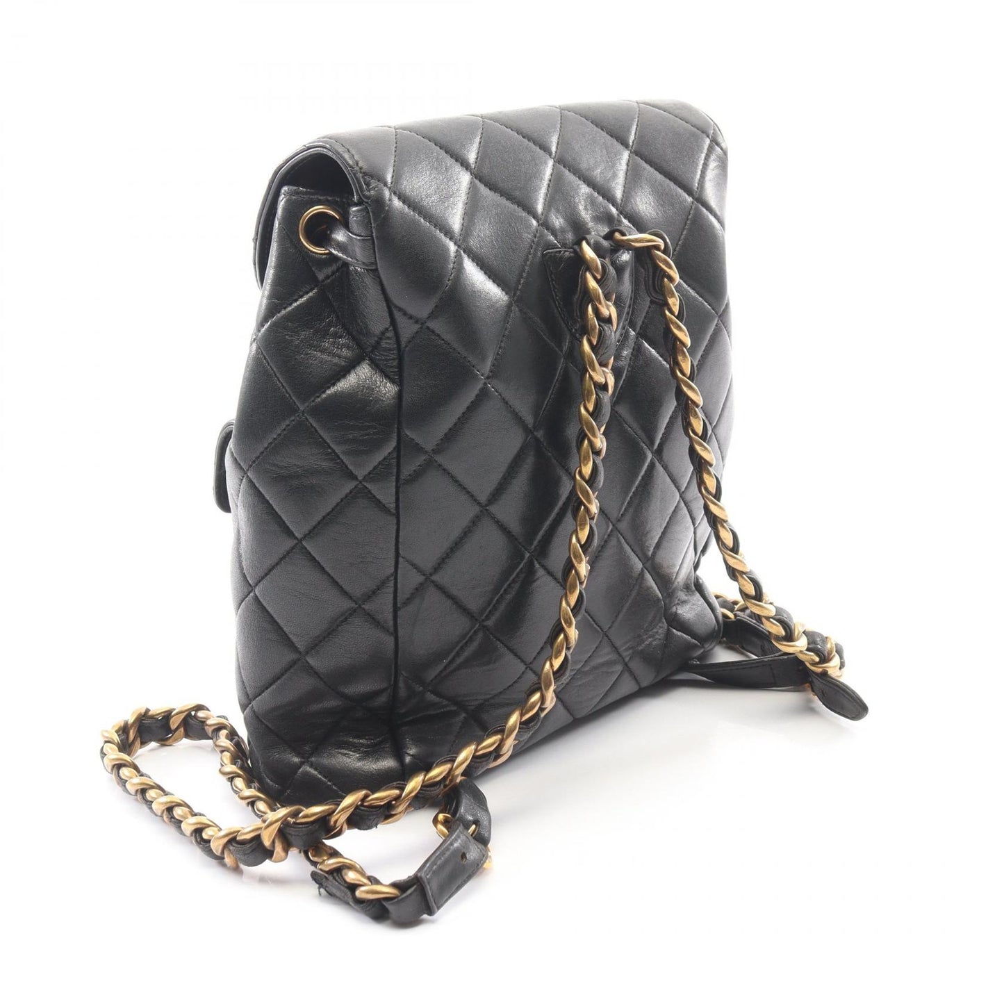 マトラッセ バックパック リュックサック ラムスキン ブラック ゴールド金具 シャネル バッグ CHANEL