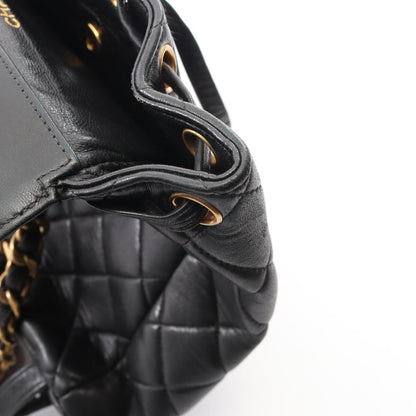 マトラッセ バックパック リュックサック ラムスキン ブラック ゴールド金具 シャネル バッグ CHANEL