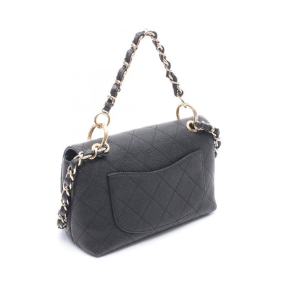 マトラッセ 2WAY チェーンショルダーバッグ キャビアスキン ブラック ゴールド金具 シャネル バッグ CHANEL