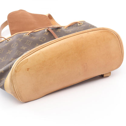 モンスリMM モノグラム バックパック リュックサック PVC レザー ブラウン ルイヴィトン バッグ LOUIS VUITTON