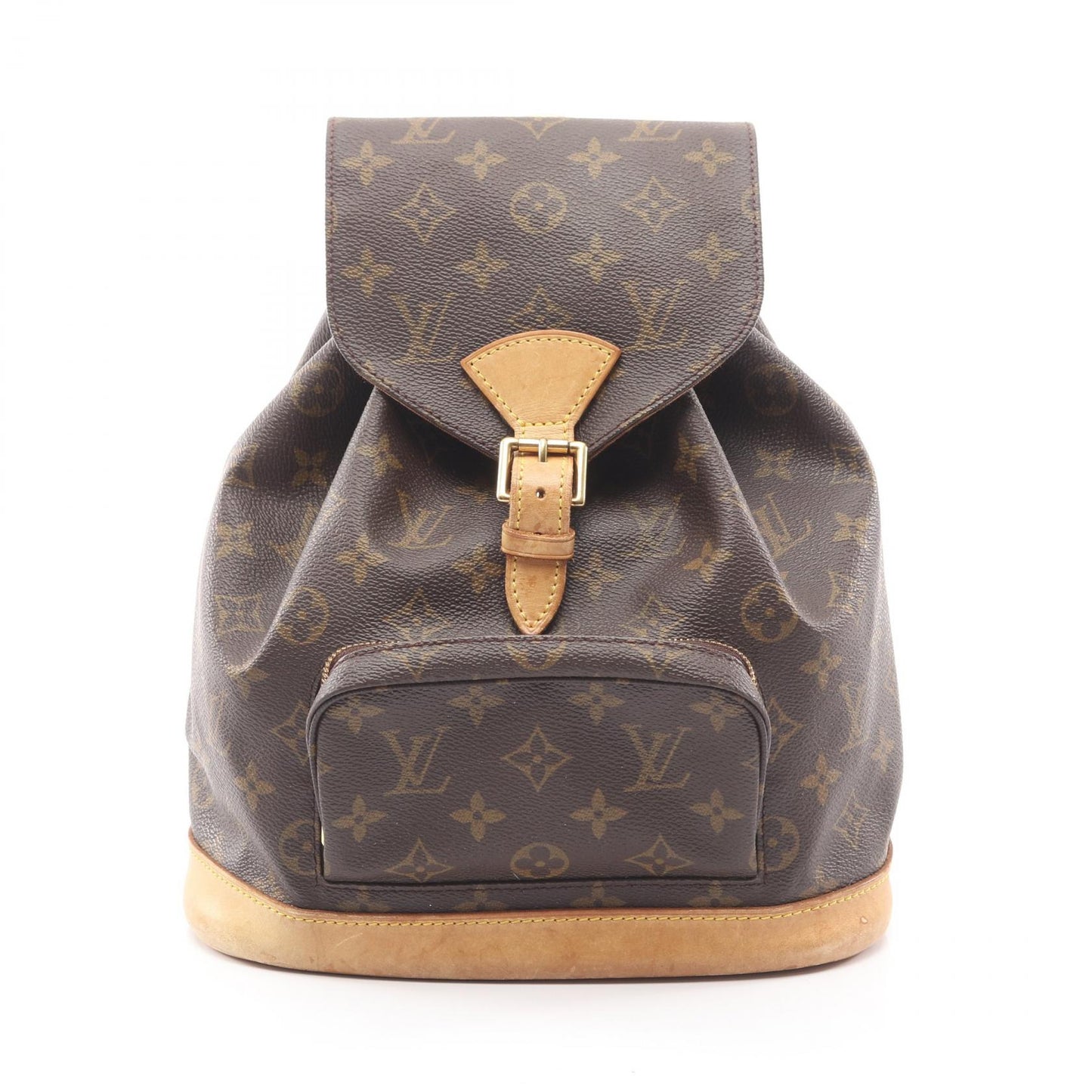 モンスリMM モノグラム バックパック リュックサック PVC レザー ブラウン ルイヴィトン バッグ LOUIS VUITTON
