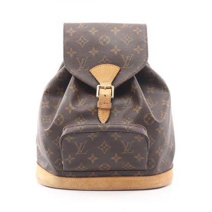 モンスリMM モノグラム バックパック リュックサック PVC レザー ブラウン ルイヴィトン バッグ LOUIS VUITTON