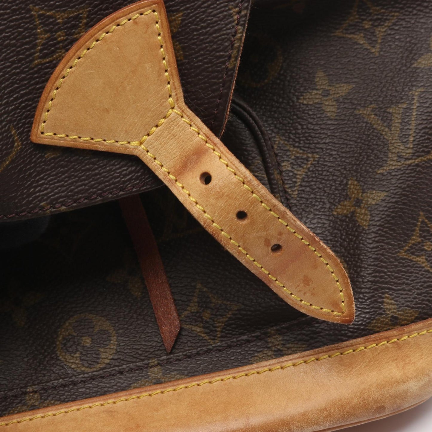 モンスリMM モノグラム バックパック リュックサック PVC レザー ブラウン ルイヴィトン バッグ LOUIS VUITTON