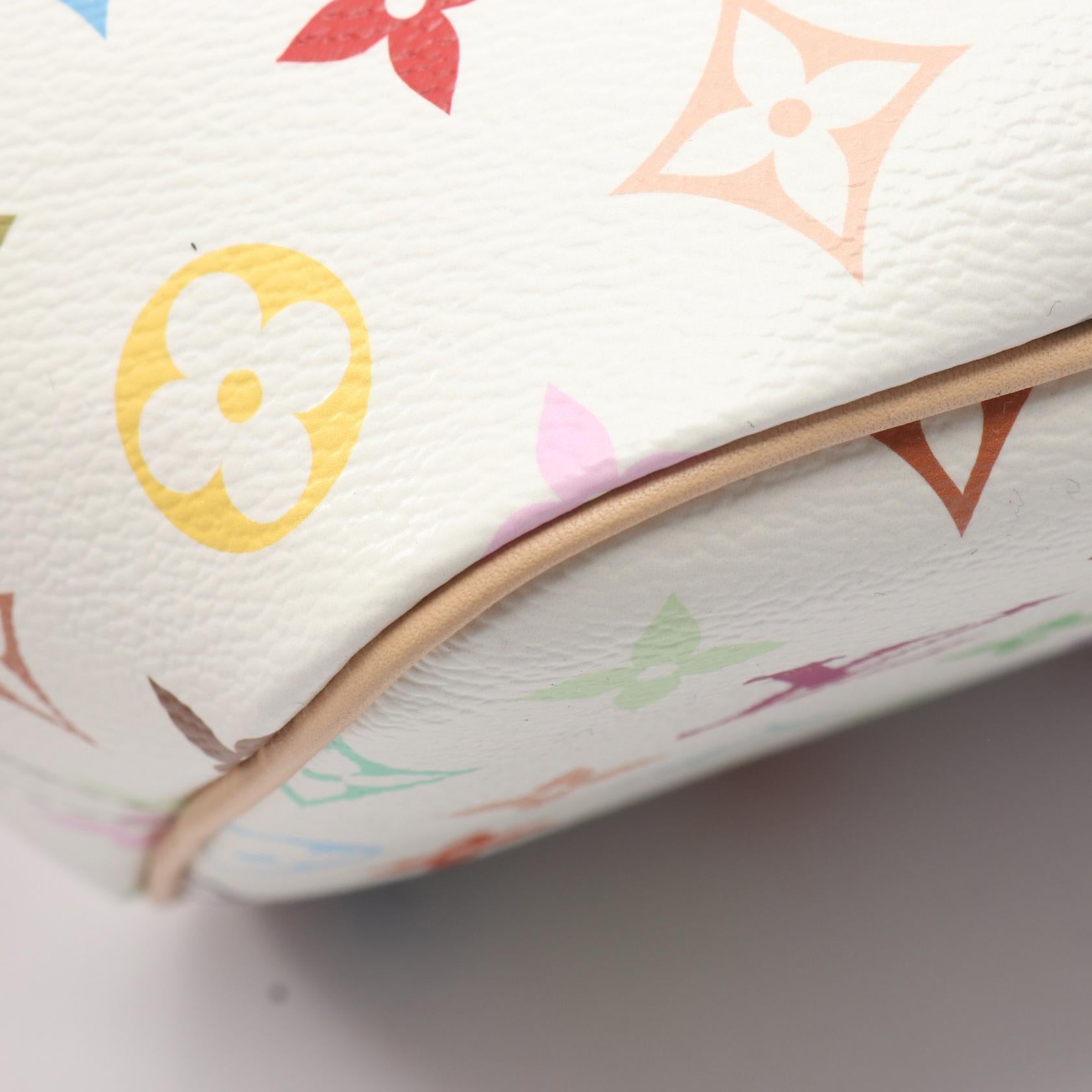 LV × TM ネヴァーフルMM モノグラムマルチカラー ショルダーバッグ トートバッグ PVC レザー ホワイト ルイヴィトン バッグ LOUIS VUITTON